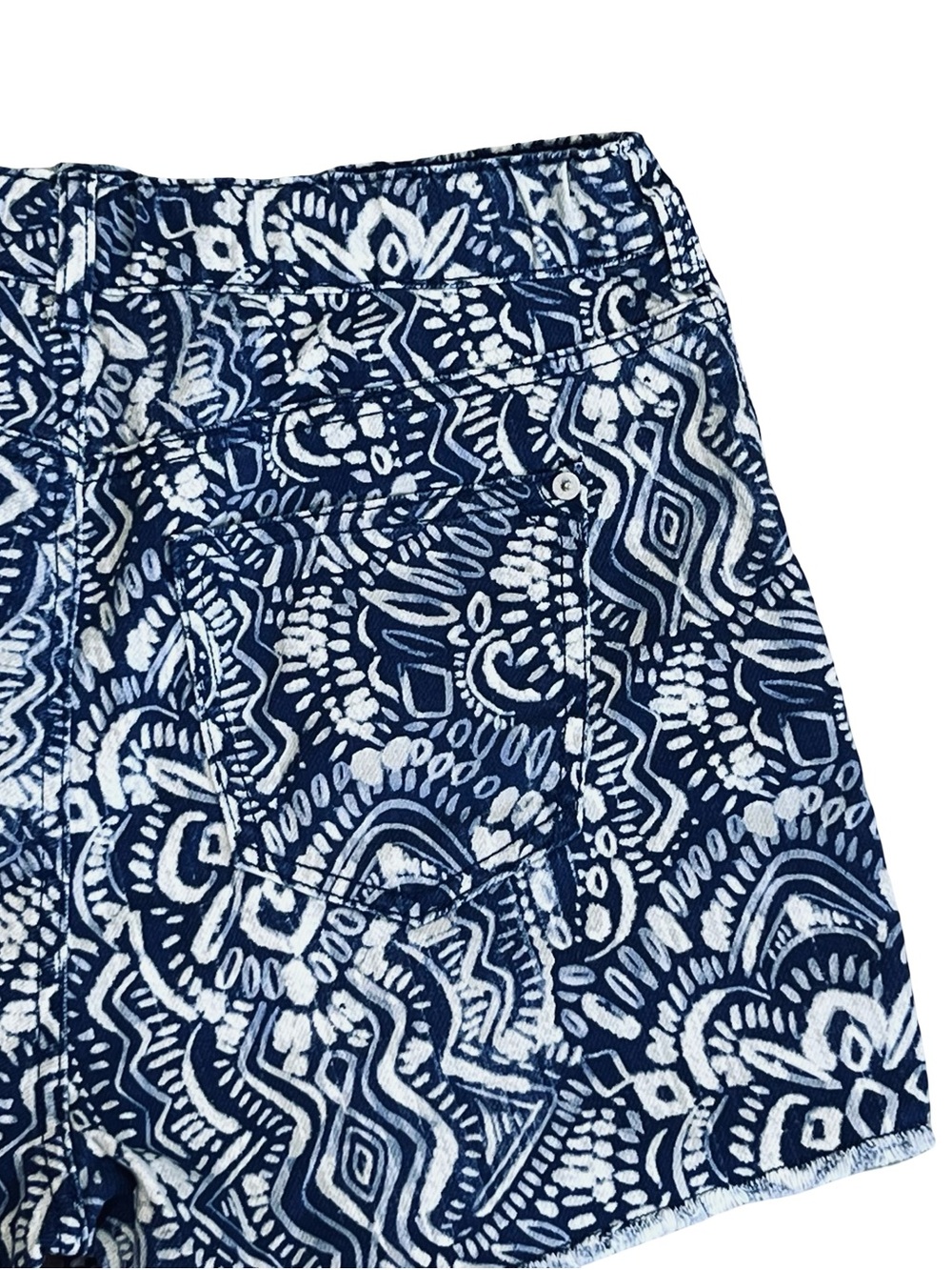Anthropologie Pilcro Women’s Sz S Blue High Rise Shorts Scrunchie Cut Off - Picture 10 of 16